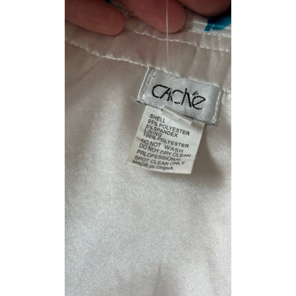 Y2K Caché strapless floral satin mermaid gown Sz 4 - Picture 8 of 8